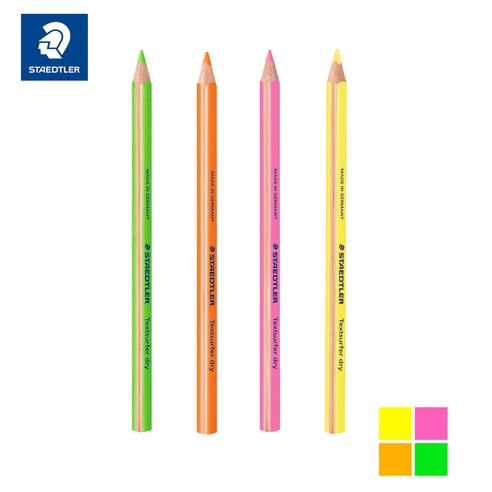스테들러 형광색연필 텍스트서퍼 4개입 컬러별, 1세트