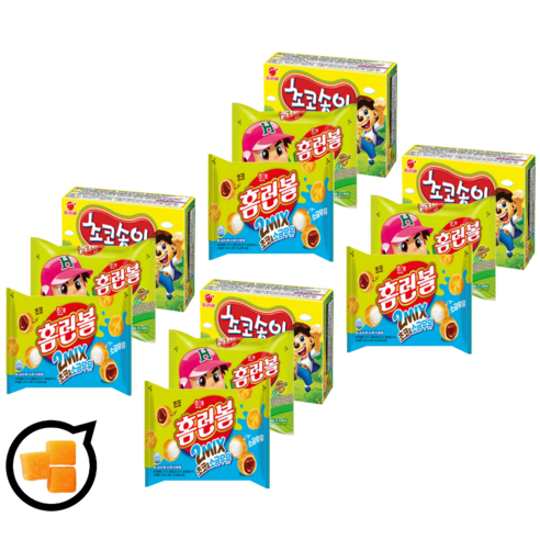 해태 홈런볼 초코&소금우유 + 홈런볼 + 초코송이 + 애플망고젤리 5g 2알 증정, 2세트, 475g