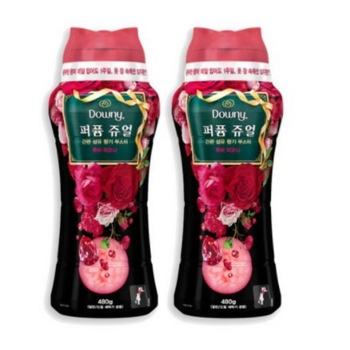 다우니 퍼퓸 쥬얼 향기지속제 루비 피오니, 205g, 2개
