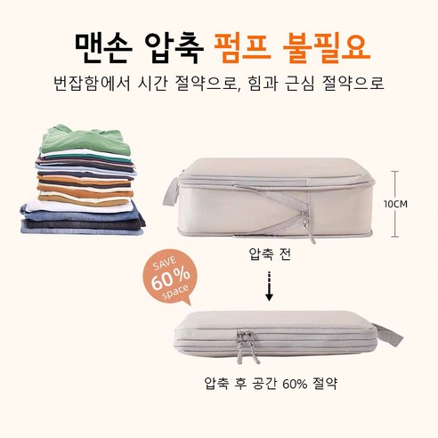 cosmag 여행파우치 대용량 압축팩 파우치: 여행에 필수적인 수납 솔루션