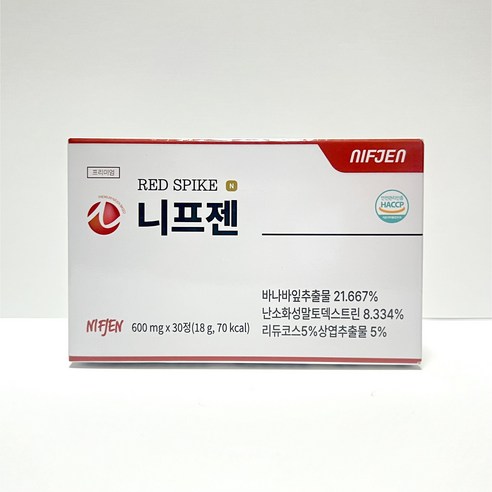 니프젠 스파이크 프리미엄 600mg 30정 1개 바나나잎 추출물