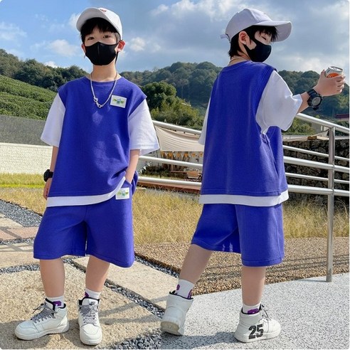 키즈목마 kid''s horse 2025 봄 여름 남아 세트 아동 여름 상하의 세트 남아 반팔 반바지 세트 주니어 반팔티 상하복 573