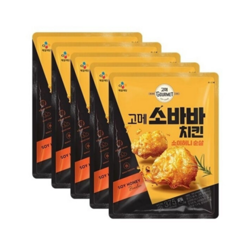 [CJ] 고메 소바바치킨 소이허니 순살 375g X 5개