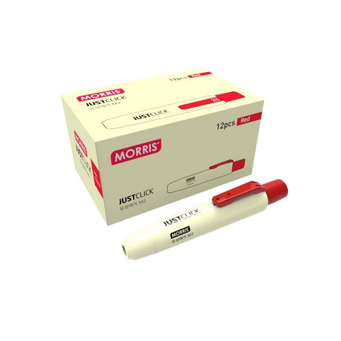 모리스 JUSTCLICK 유성매직 M2, 블루, 12개