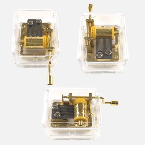오르골 DIY세트 투명 뮤직박스 음악상자 미니 수동 조립 치히로 음악박스, 무지개넘어