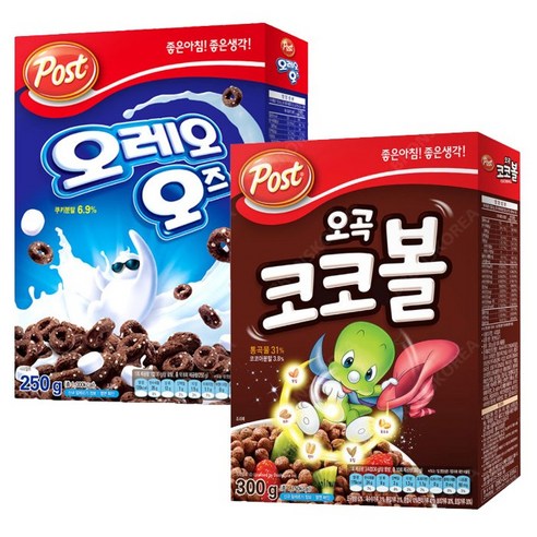 포스트 오레오 오즈 250g + 오곡 코코볼 300g, 1세트, 550g