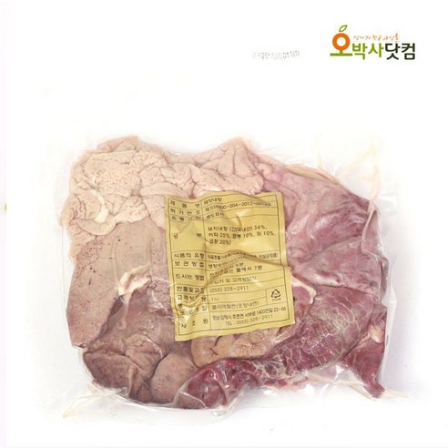 오다셰프 오박사 찰 순대 내장 모듬 1kg 2개 돼지부속, 1세트