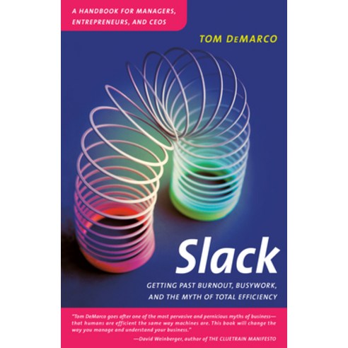 (영문도서) Slack: Getting Past Burnout Busywork and the Myth of Total Efficiency Paperback, Crown Currency, English, 9780767907699