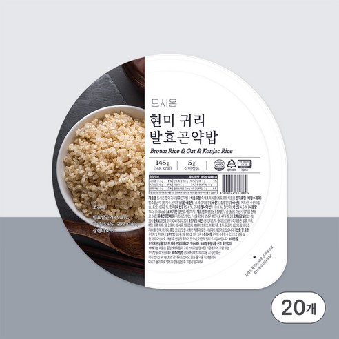 드시온 현미 귀리 발효곤약밥, 145g