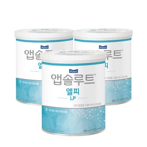 앱솔루트 [매일] 앱 LP 350G 3캔/저칼슘증/고인혈증 조절분유, 350g, 3개