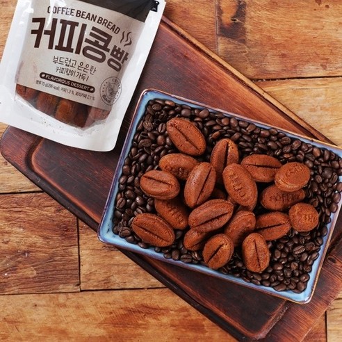 [촉촉만쥬] 커피콩빵 70g x 5봉 (총350g), 5개 커피콩빵반죽