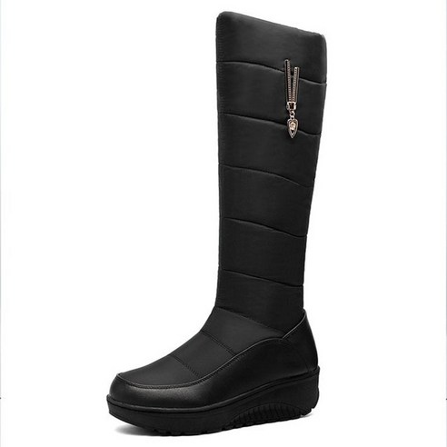 sgesvier 2020 패션 mid calf long snow boots women 두꺼운 플러시 레드 블루 블랙 웨지 플랫폼 면 여성 겨울 신발 botas