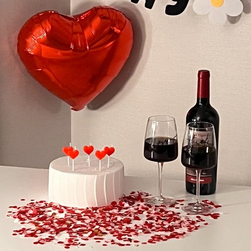 생일 파티에 생동감과 기쁨을 불어넣는 하피블리 생일이벤트 데이지 가랜드 하트초 생일파티용품 세트