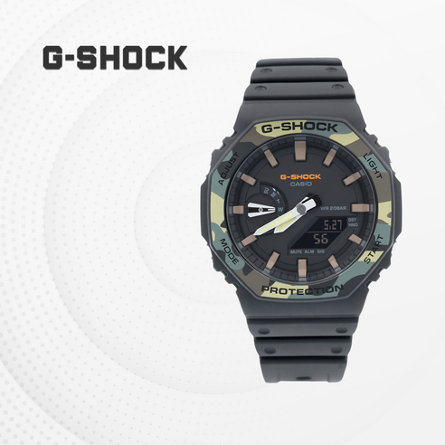 지샥지얄오크 지샥 G-SHOCK 지얄오크 아날로그 군대 군입대 전자시계 패션 남자 손목시계 GA2100 GA-2100SU-1A Best Top5