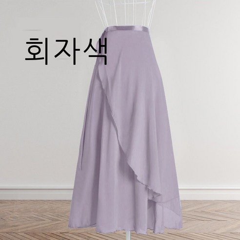 성인 반신 발레 댄스 스커트 체조 연습복 교사 스커트 long women ballet skirt, 프리사이즈(키 150-180cm 참조), 회자색