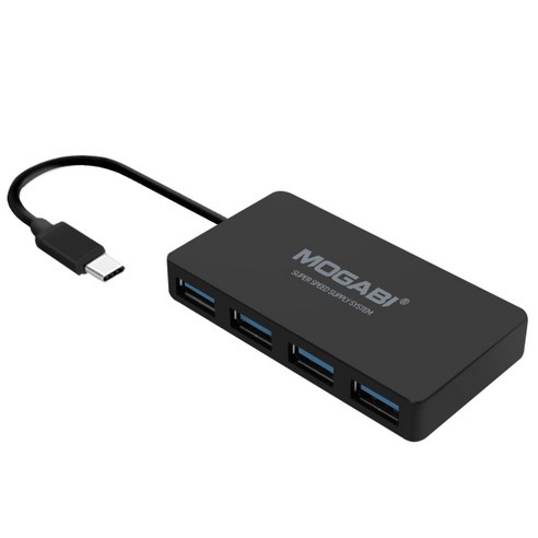 모가비 USB 3.1 C타입 4포트 허브 MOG-073, 블랙