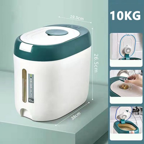 주방 컨테이너 5KG 10KG 버킷 나노 곤충 방지 방습 쌀 상자 곡물 봉인 된 항아리 홈 스토리지 애완 동물 강아지 식품 저장