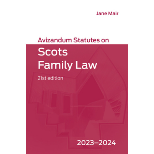 (영문도서) Avizandum Statutes on Scots Family Law: 2023-2024 Paperback, Edinburgh University Press, English, 9781399528764