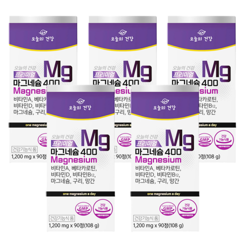 오늘의건강 프리미엄 마그네슘400, 5개