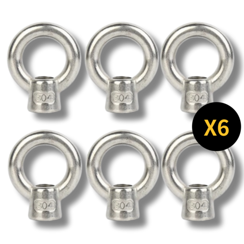 아이맥스몰 스텐 아이너트 인치너트 콘크리트 연결 고리 6p, 6개, 1/2(12.7mm)