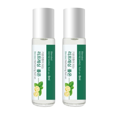 더허브샵 아로마 롤온 스틱 리프레싱, 2개, 8ml
