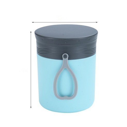 아침 컵 국물 박스 밥 박스 통 보온 국물 컵 휴대용 직장인 덮개 죽 컵 밀봉 국그릇 뜸 주전자 통, 450ml, 블루 450ml(스테인리스강 내담) 컬러 박스