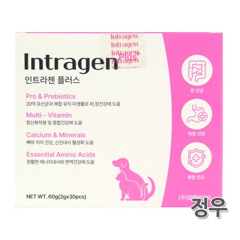 인트라젠 플러스 반려동물 영양제, 30정, 종합영양제, 1개