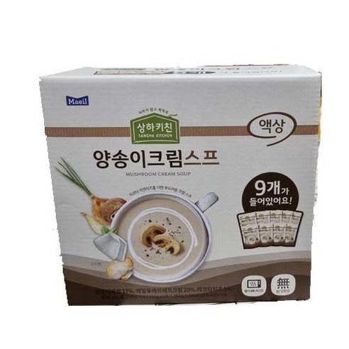 상하목장 슬로우 키친 양송이크림스프 150g x 9개, 1350g, 1개