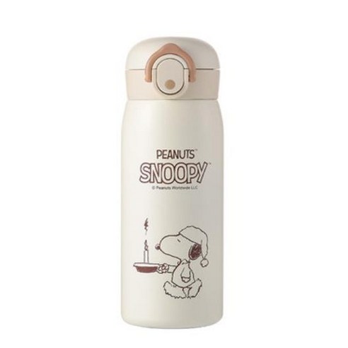 스누피 Snoopy 캐릭터 휴대용 원터치 보온 보냉텀블러 커피컵 420ml, 색상3