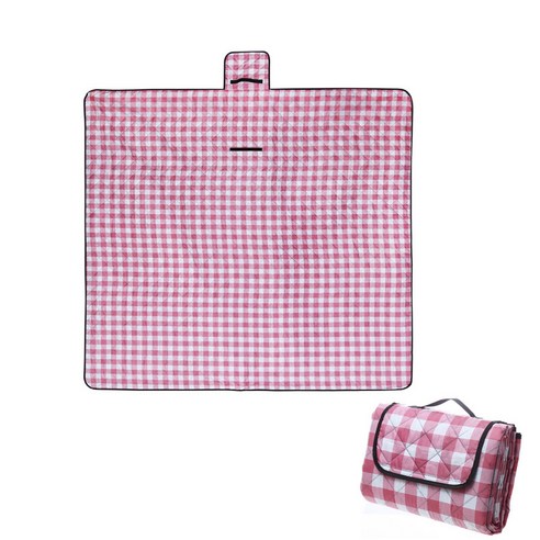 DFMWI.피크닉 매트.Picnic mat.--봄나들이 피크닉 매트 방습 매트 아웃도어 매트 휴대용 방수 피크닉 평 피크닉 인스풍, 초음파 붉은 격자 무늬 2*1.5 M