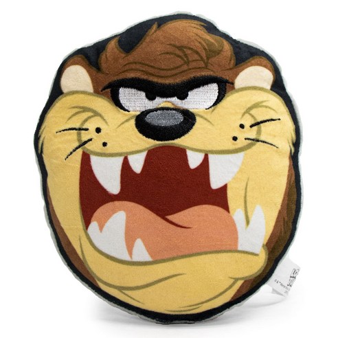 버클다운 도그 토이 스퀴커 플러쉬 강아지용 봉제장난감, 1개, Looney Tunes Taz Growling Face