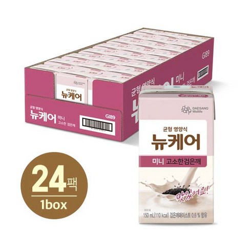 [대상웰라이프] 뉴케어 미니 고소한 검은깨 150mL x 24팩 x 3box, 24개