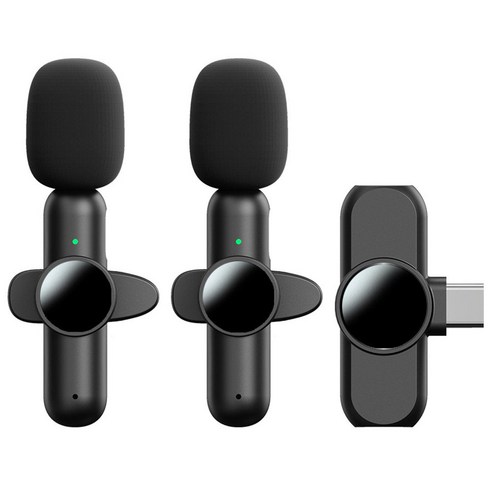 MXZEO 2.4G 노이즈캔슬링 무선 마이크 유튜브 촬영용 스마트폰 무선 블루투스 마이크 대부분의 스마트폰에, Type-C