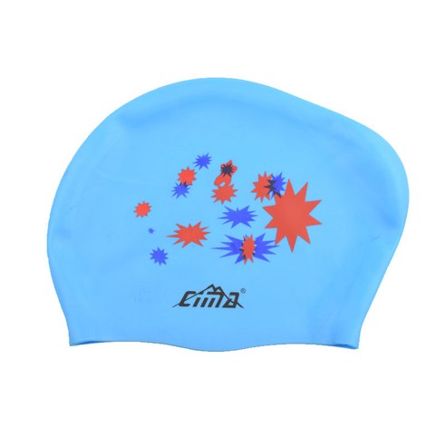[SW] 여성을 위한 긴 머리 수영 모자 초대형 고무 실리콘 방수 수영 풀 모자 장비 전문 다이빙 모자, Sky Blue