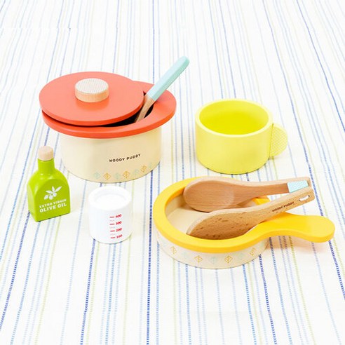 우디푸디 냄비&후라이팬세트 원목주방놀이소품 조리도구, 단품없음