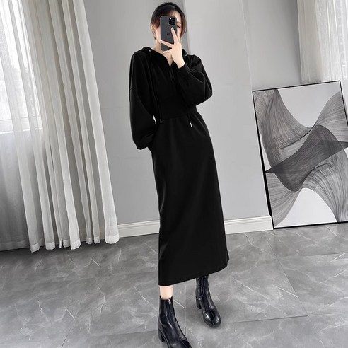 ModernFashion 여성 캐주얼 원피스, 긴팔 롱스타일의 세련된 캐주얼한 디자인