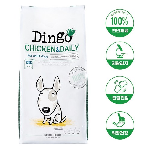 딩고나투라 딩고 치킨 12KG 강아지 대포장 사료 대형견 저알러지 사료