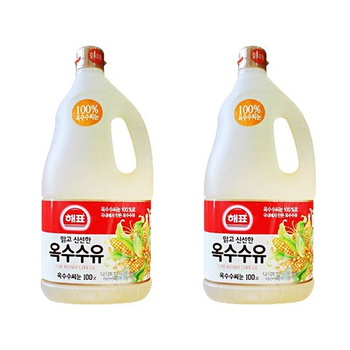 해표 옥수수유1.8리터 2입, 1세트