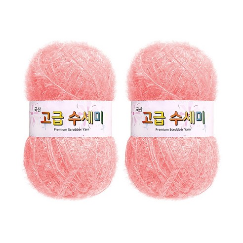 울클럽 별꽃수세미 만들기 DIY 고급수세미실 80g 2볼세트, 147소프트핑크