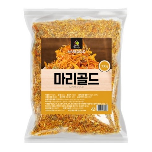 마리골드 꽃잎 차 금잔화 꽃잎차 메리골드 꽃차 눈에 좋은 허브차 루테인 지아잔틴 Marigold Tea, 250g, 1개입, 1개 메리골드여섯별이야기