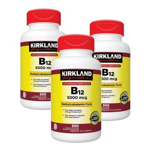 커클랜드 Kirkland 시그니처 B12 5000mcg 300정 2팩, 2개 비타민b12