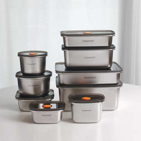 주방을 혁신하는 스마트한 선택, 레벤호프 전자레인지 진공 스텐 밀폐용기 세트 레벤호프밀폐용기