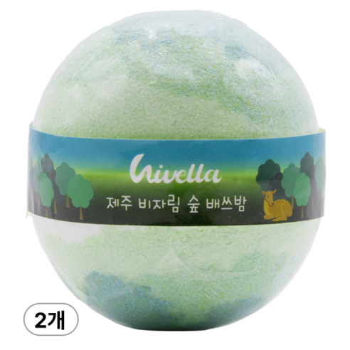 하이벨라 제주 비자림숲 배쓰밤 입욕제 버블배쓰밤, 140g, 2개