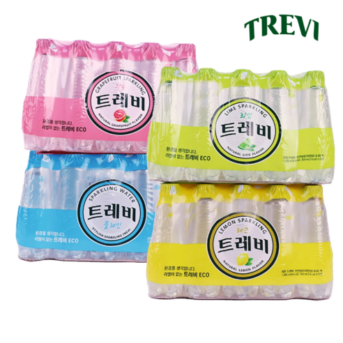 트레비 탄산수 350ml x 40팩 대용량 플레인 자몽 레몬 라임 제로칼로리