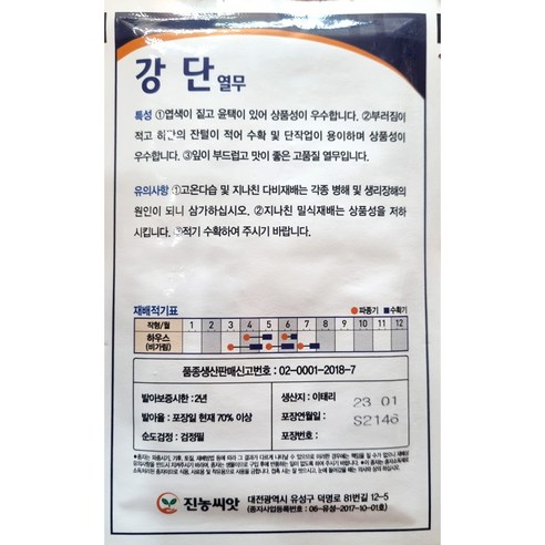 수량 많고 재배 쉬운 고품질 열무