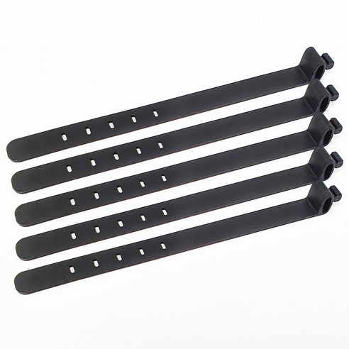 실리콘 케이블정리 타이 정리 밴드, 10개, 화이트15cm