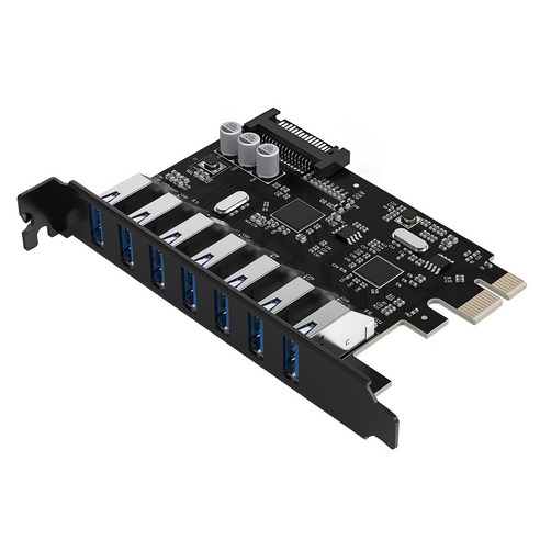 오리코 USB 3.0 7포트 PCI-Express PC용 확장카드 PVU3-7U