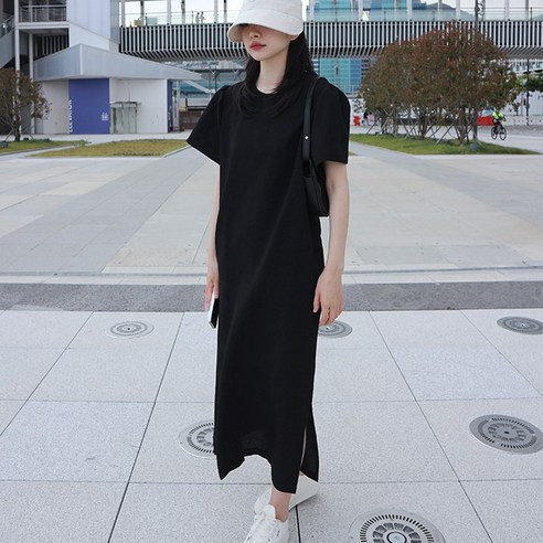 신상품 소개: 세미 퍼프 반팔 옆트임 롱원피스!✨