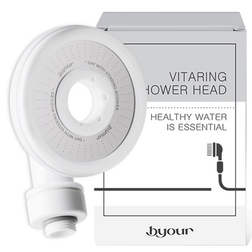 바이아우어 비타링 수압상승 절수 샤워기헤드, 1개