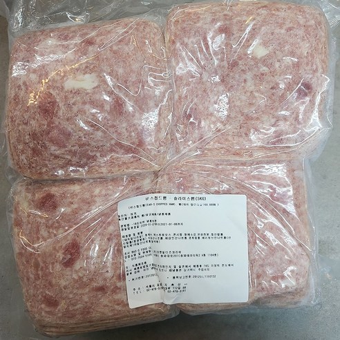 탑차배송 ll 척웨건 슬라이스 사각햄 (5kg x 6개입) 3박스 부대찌개 촙드햄 바스, 5kg, 6개 스팸